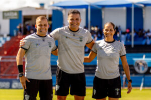 trio de arbitragem - CAP X SAM - Foto: Luciano Villalba Neto